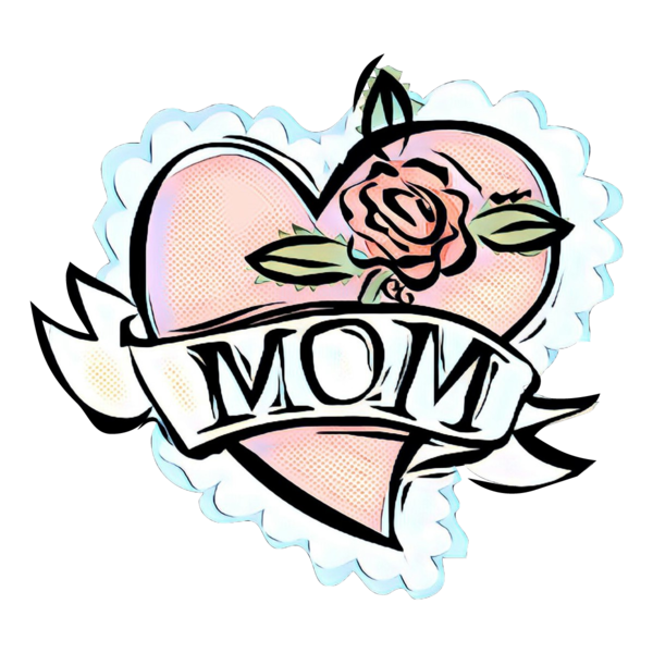 Transparent Mothers Day Mother Father Cartoon Sticker for Mothers Day