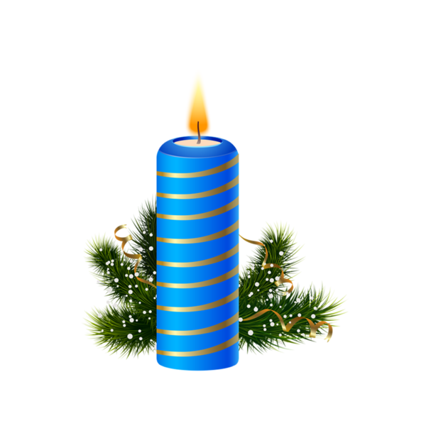 Transparent Blue Christmas Christmas Candle Christmas Ornament Flameless Candle for Christmas