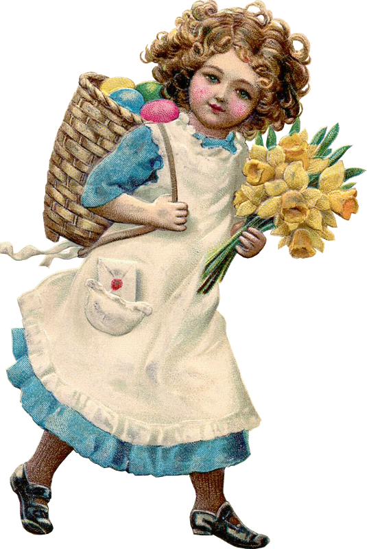 Transparent Victorian Era Bokmärke Child Figurine Toddler for Easter