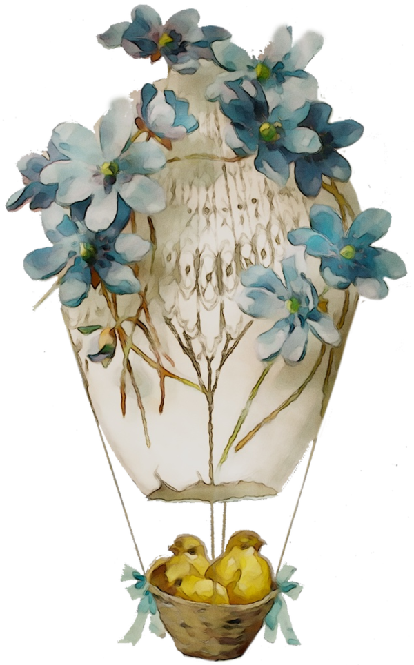 Transparent Vase Floral Design Flower Flowerpot for Easter