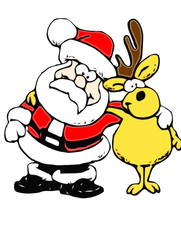 Transparent Santa Claus Christmas Day Reindeer Cartoon for Christmas