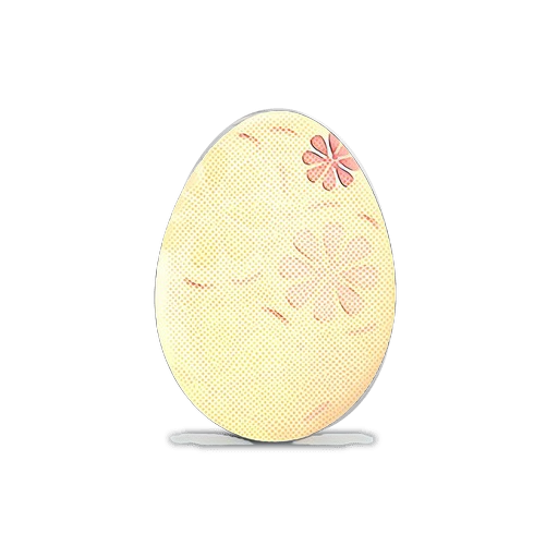 Transparent Oval Egg Yellow for Easter