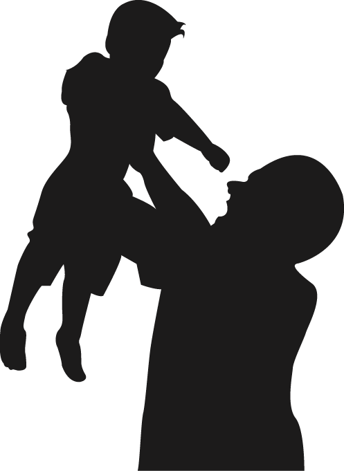 Transparent Father Fathers Day Silhouette Interaction for Fathers Day