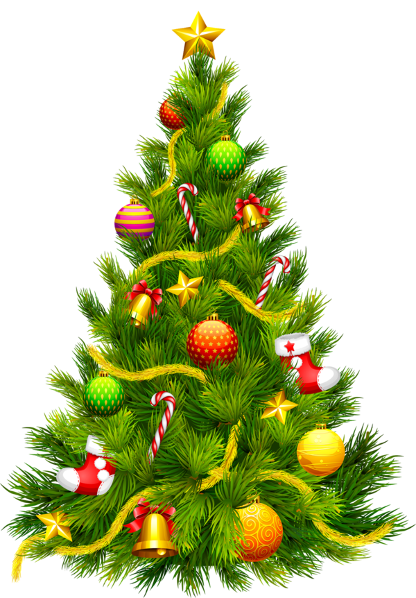 Transparent Christmas Tree Santa Claus Christmas Evergreen Pine Family for Christmas