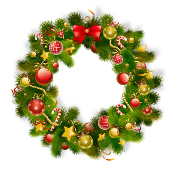 Transparent Christmas Wreath Christmas Ornament Evergreen Pine Family for Christmas