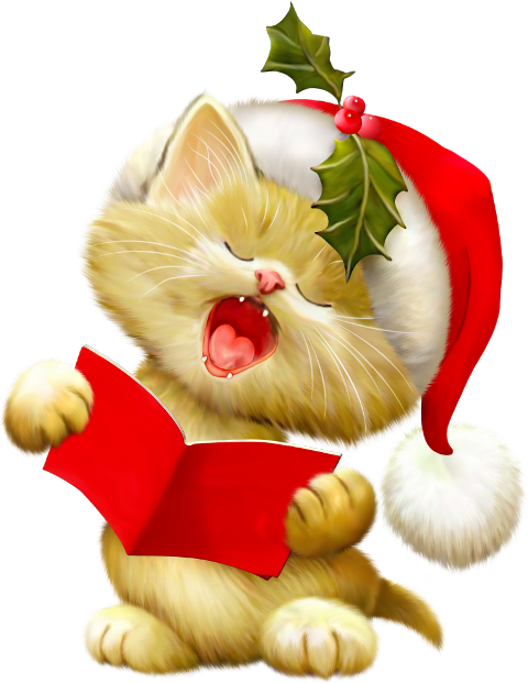 Transparent Kitten Santa Claus Cat Christmas Ornament Stuffed Toy for Christmas