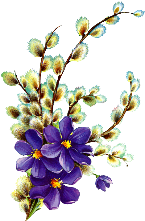 Transparent Bokmärke Flower Blume Violet for Easter