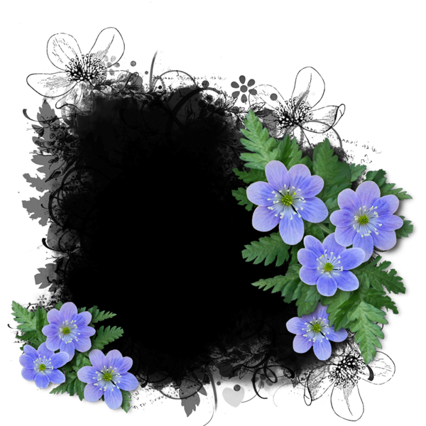 Transparent Easter Digital Scrapbooking Greater Periwinkle Flower Violet for Easter
