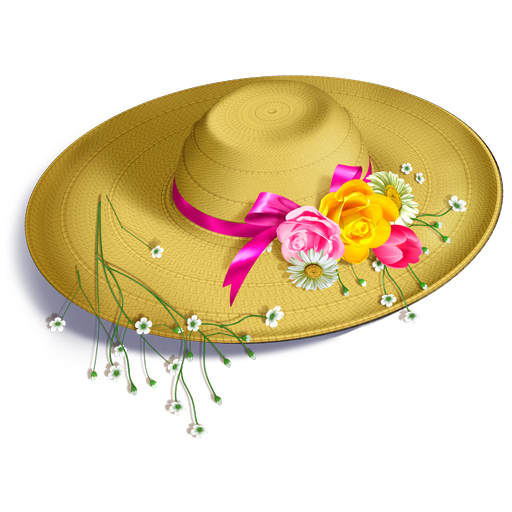Transparent Flower Hat Floral Design Yellow Headgear for Easter