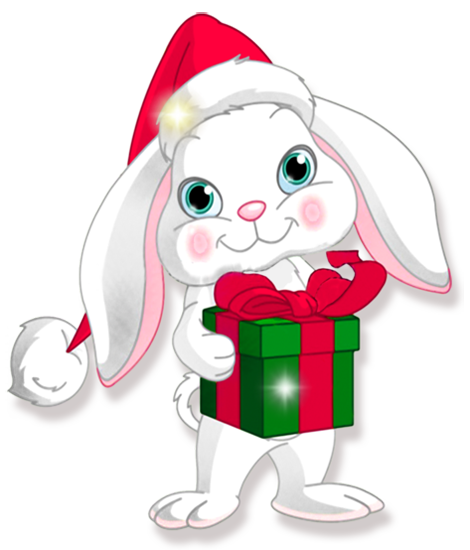Transparent Christmas Santa Claus Rabbit Christmas Ornament Food for Christmas