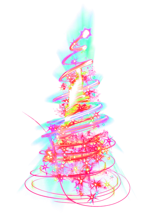 Transparent Christmas Tree Christmas Ornament Spruce Pink Fir for Christmas