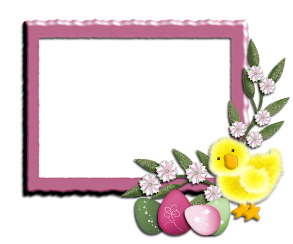 Transparent Picture Frames Floral Design Easter Flower Pink for Easter