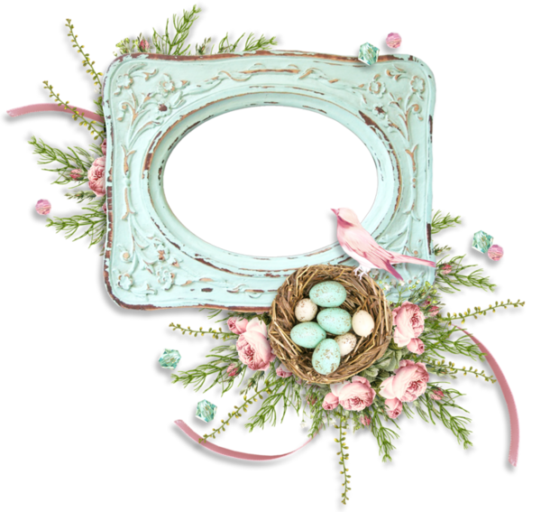 Transparent Picture Frames Drawing Easter Pink Picture Frame for Easter