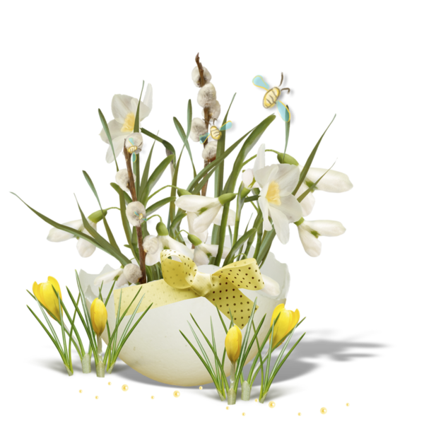Transparent Floral Design Flower Cut Flowers Plant for Easter