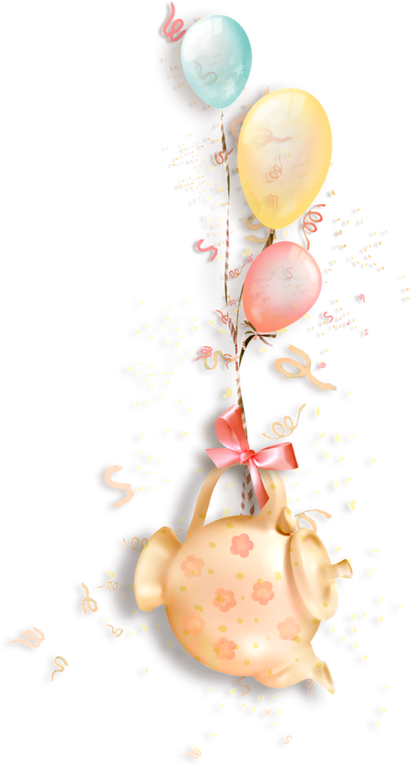 Transparent Paper Toy Balloon Birthday Balloon Peach for Easter