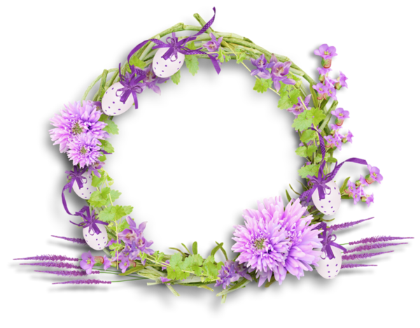 Transparent Skin Picture Frames Easter Flower Lilac for Easter