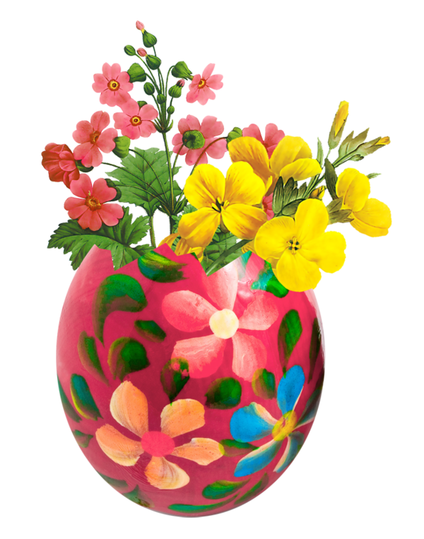 Transparent Vase Flower Easter Egg Plant for Easter