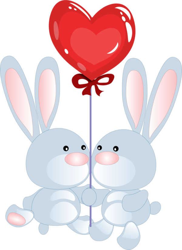Transparent Rabbit Valentines Day Drawing Heart Cartoon for Valentines Day