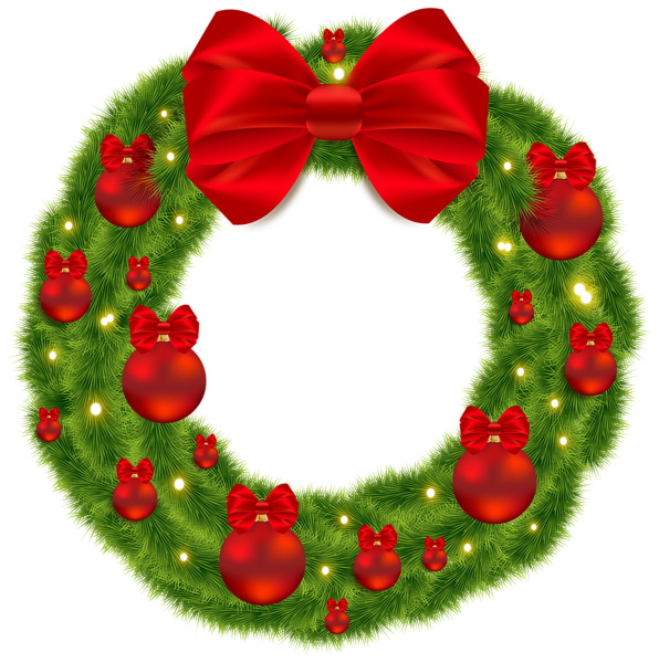 Transparent Christmas Ornament Wreath Christmas Evergreen Decor for Christmas