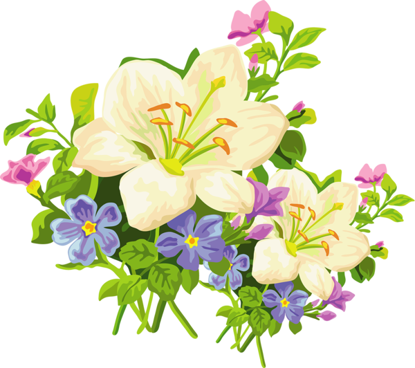 Transparent Flower Lilium Bulbiferum Arumlily Plant for Easter