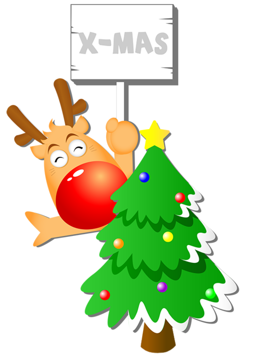 Transparent Christmas Tree Reindeer Santa Claus Christmas Decoration for Christmas