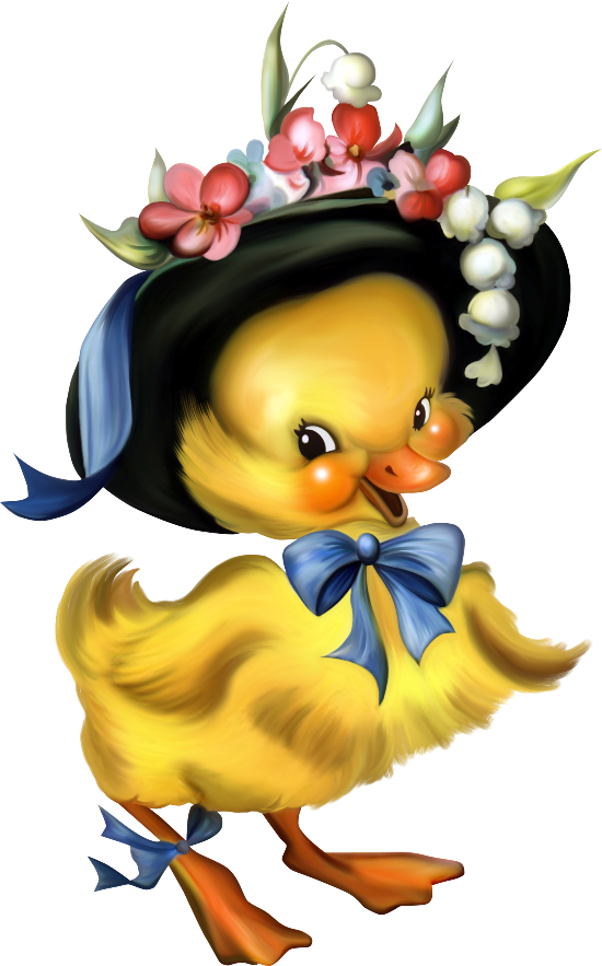 Transparent Easter Duck Religious Art Cartoon Bird for Easter