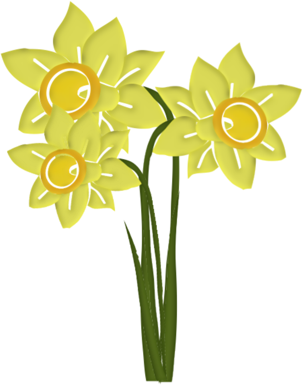 Transparent Flower Cut Flowers Blume Yellow for Easter