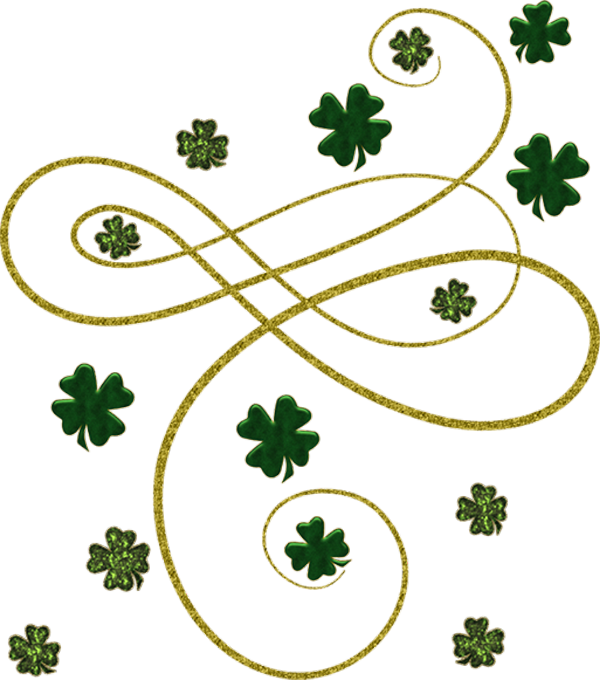 Transparent Paper Shamrock Irish People Green Plant for St Patricks Day