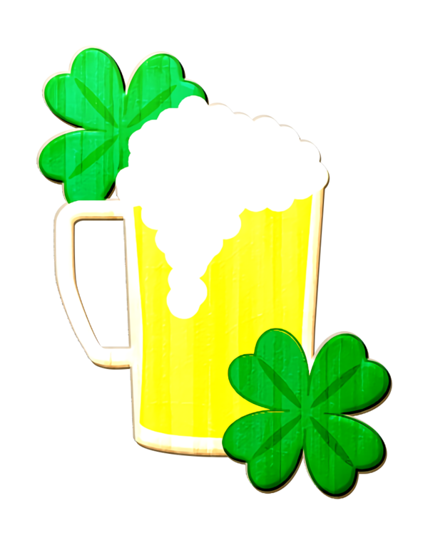 Transparent Leaf Green Symbol for St Patricks Day