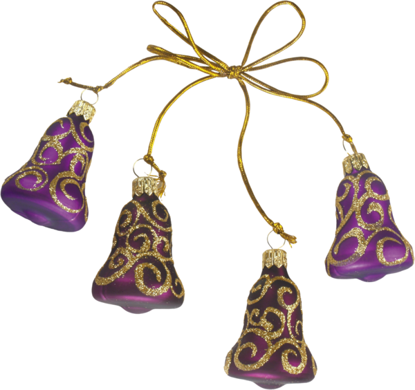 Transparent Christmas Ornament Bell Christmas Day Purple for Christmas