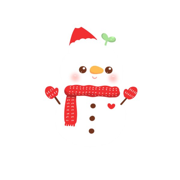 Transparent Christmas Snowman Cartoon Christmas Ornament for Christmas