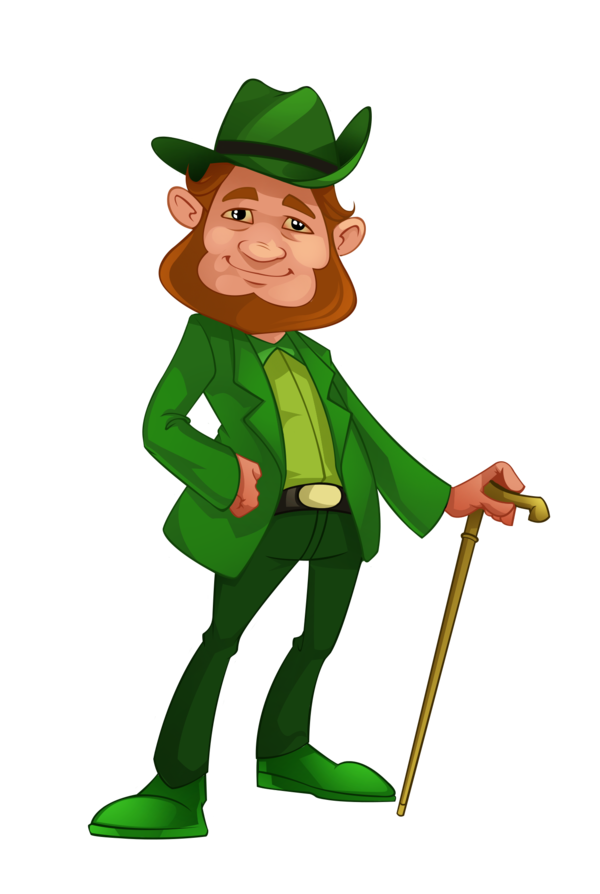 Transparent Irishmanwalking Apparel Clothing Headgear Green Cartoon for St Patricks Day