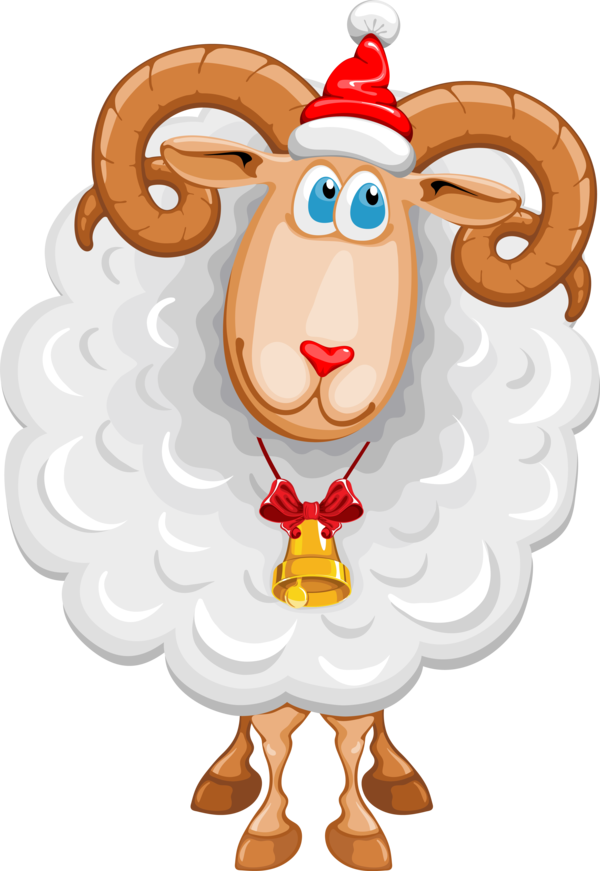 Transparent Sheep Christmas Goat Food Cartoon for Christmas