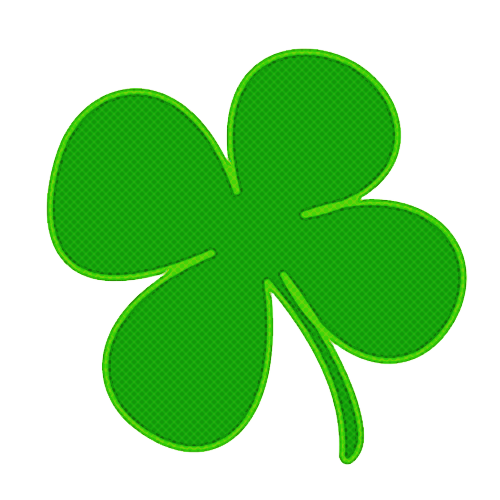 Transparent Shamrock Green Cogito Ergo Sum Leaf for St Patricks Day
