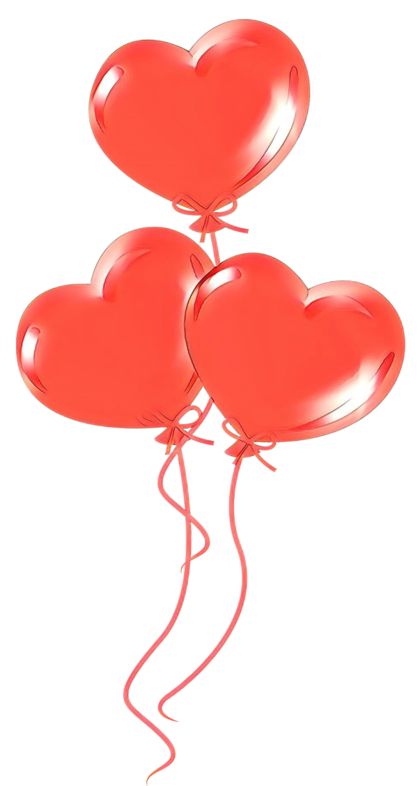 Transparent Balloon Heart Red for Valentines Day