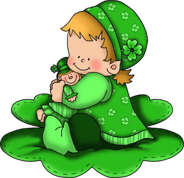 Transparent Bible Leprechaun Christianity Green Leaf for St Patricks Day