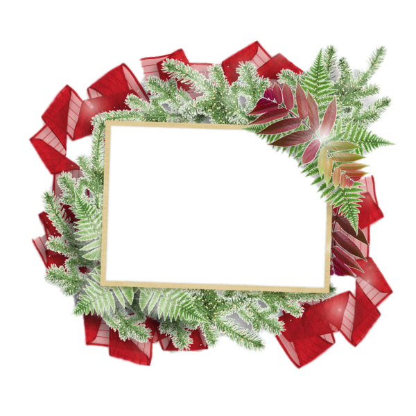 Transparent Christmas Ribbon Gift Picture Frame Christmas Ornament for Christmas