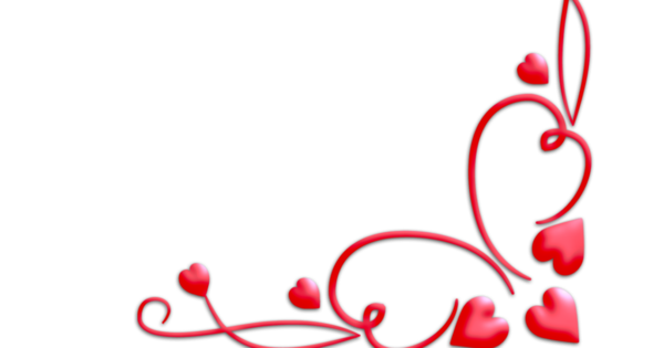 Transparent Borders And Frames Vintage Valentines Valentines Day Red Heart for Valentines Day