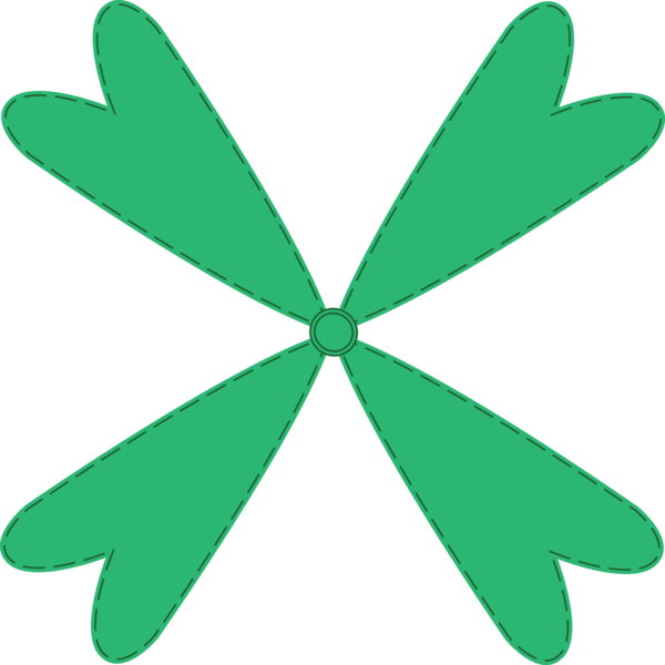 Transparent Fourleaf Clover Symbol Shamrock Grass Leaf for St Patricks Day