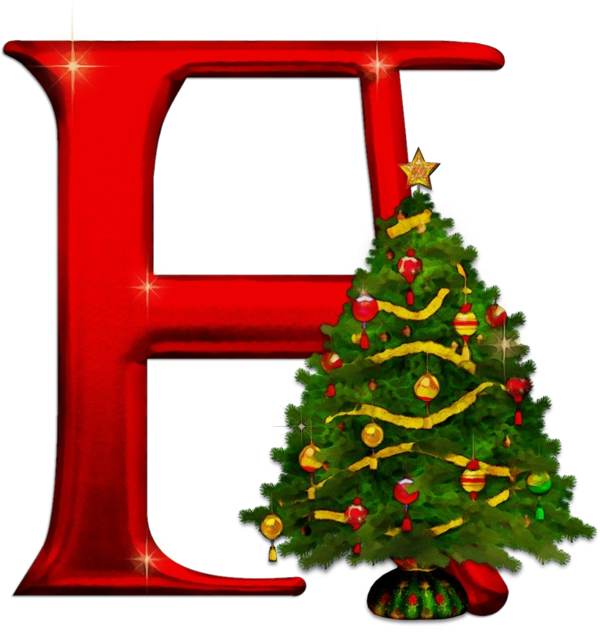 Transparent Christmas Day Alphabet Christmas Card Christmas Tree Christmas Decoration for Christmas