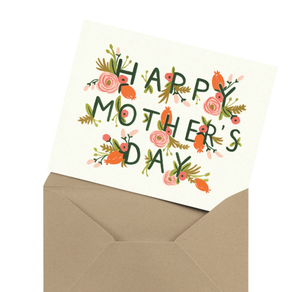 Transparent Mothers Day Paper Mothers Day Greetings Orange Plant for Mothers Day