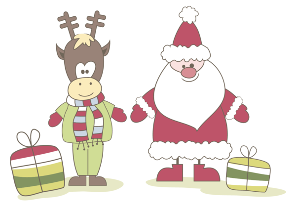Transparent Santa Claus Reindeer Christmas Christmas Decoration Deer for Christmas