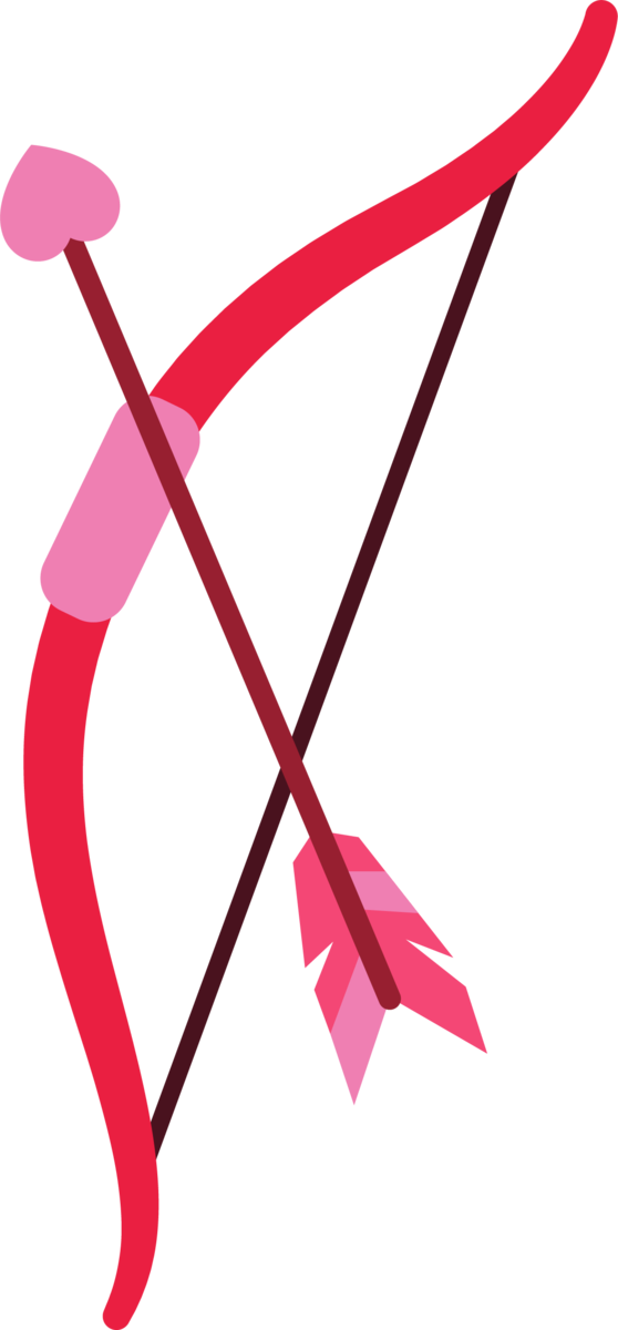 Transparent Arrow Bow Bow And Arrow Pink Heart for Valentines Day