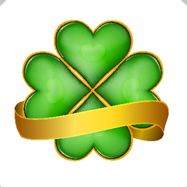 Transparent Fourleaf Clover Clover Green Heart Symbol for St Patricks Day