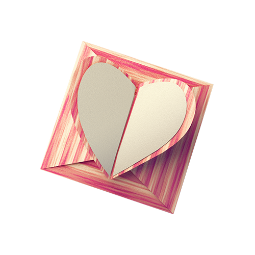 Transparent Valentines Day Gratis Box Pink Heart for Valentines Day