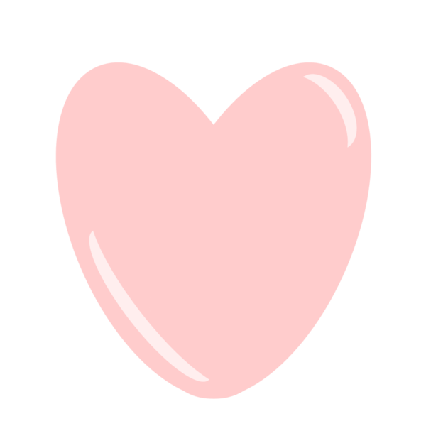 Transparent Heart Valentines Day Pink for Valentines Day