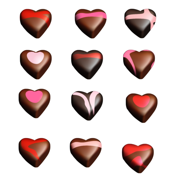 Transparent Chocolate Truffle Valentines Day Chocolate Bonbon Heart for Valentines Day