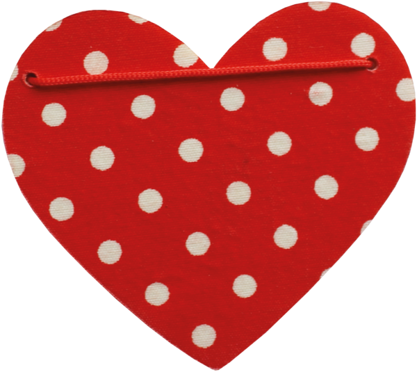 Transparent Red Heart Color Polka Dot for Valentines Day