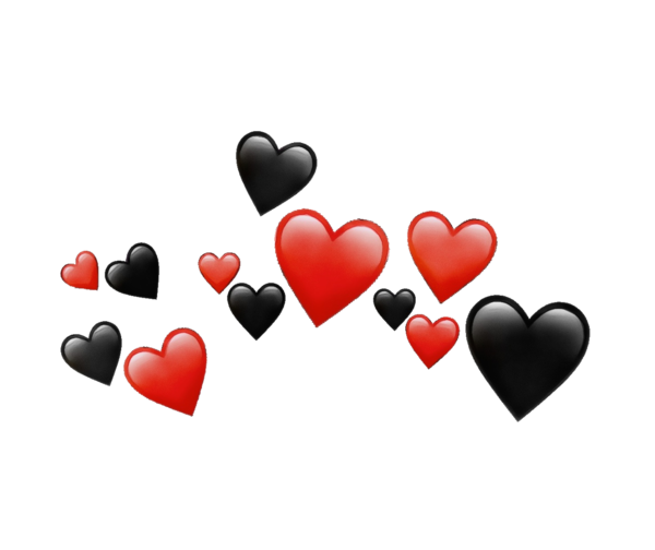 Transparent Heart Love Emoji Red for Valentines Day