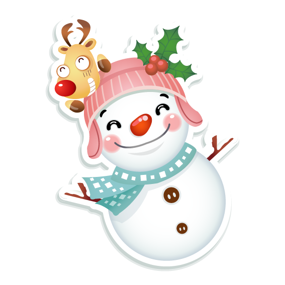 Transparent Christmas Chinese New Year Snowman Christmas Ornament for Christmas